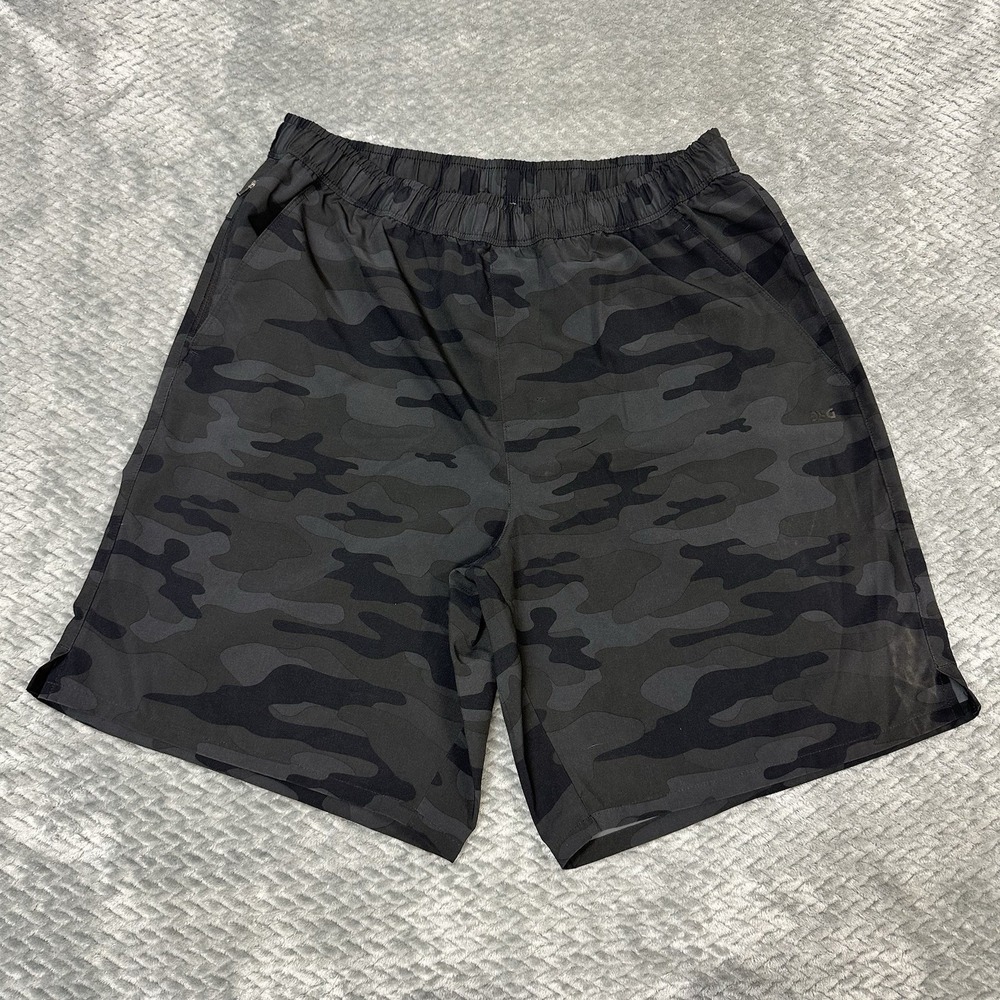 DSG Athletic Shorts Men's M All Over Camo Print Black‎ 8" Inseam Comfort Pull On
